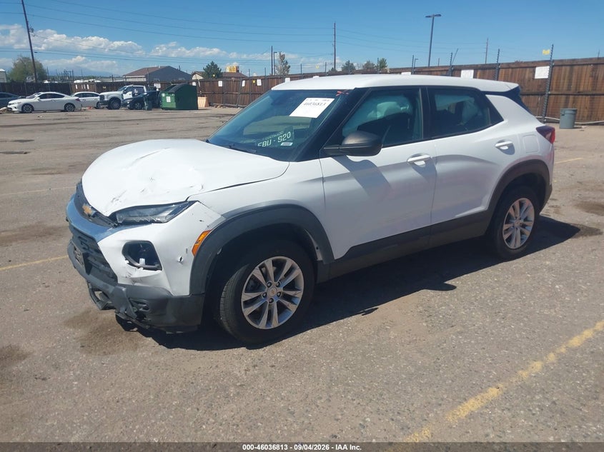Vin: kl79mnsl9pb034174, lot: 46536232, chevrolet trailblazer awd ls 20232