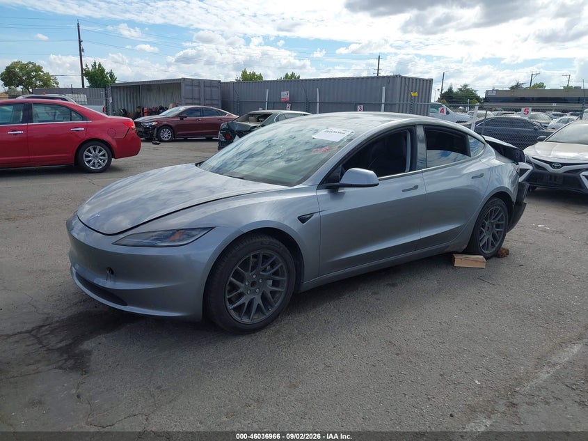 Vin: 5yj3e1ea4sf975515, lot: 46536384, tesla model 3 long range rear-wheel drive/standard rear-wheel drive 20252