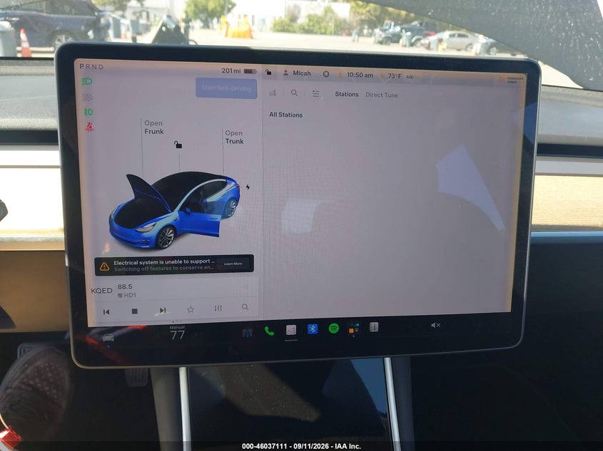 TESLA MODEL 3 2018 VIN 5YJ3E1EA9JF009353