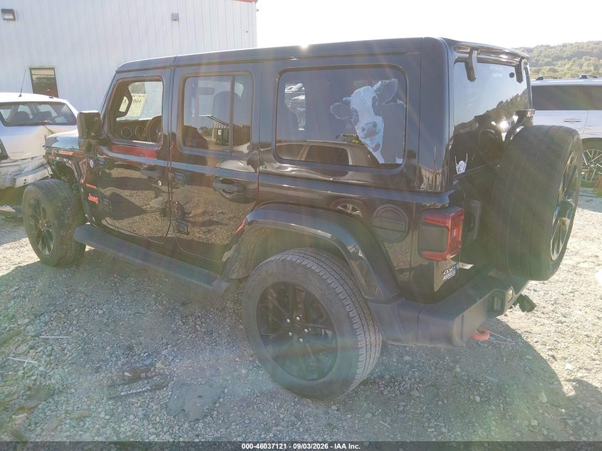Vin: 1c4jjxp67pw537332, lot: 46536540, jeep wrangler 4xe sahara 4x4 20233