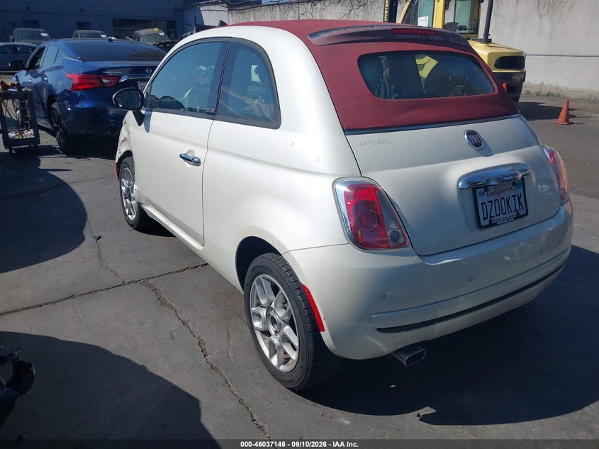 Vin: 3c3cffdr8ft663453, lot: 46536565, fiat 500c pop 20153
