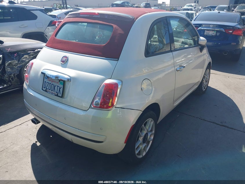 Vin: 3c3cffdr8ft663453, lot: 46536565, fiat 500c pop 20154