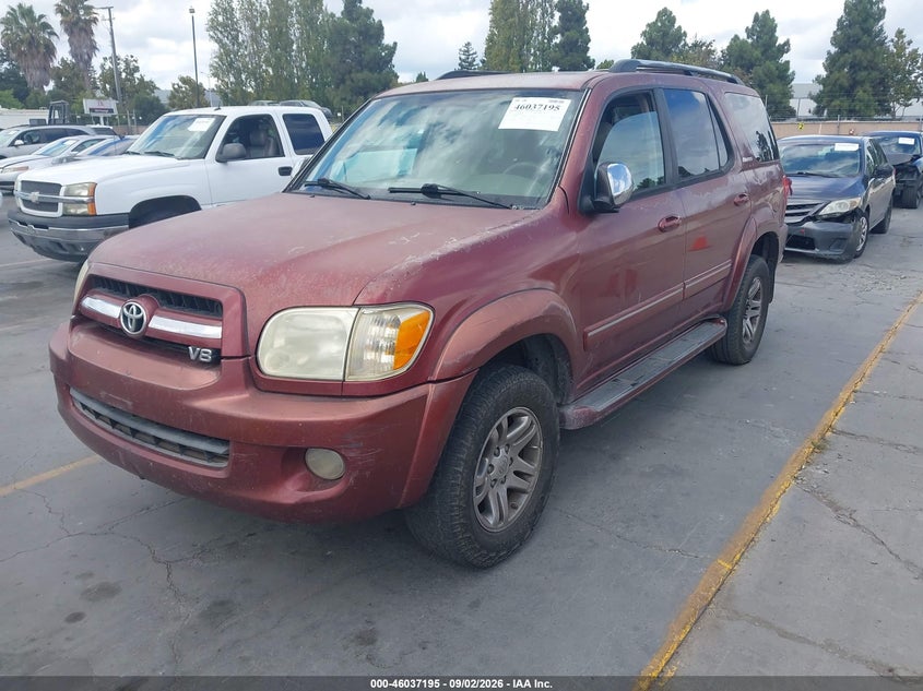 2007 Toyota Sequoia Limited V8, Обычный износ, IAAI, VIN 5TDZT38A87S288886 — фото 2