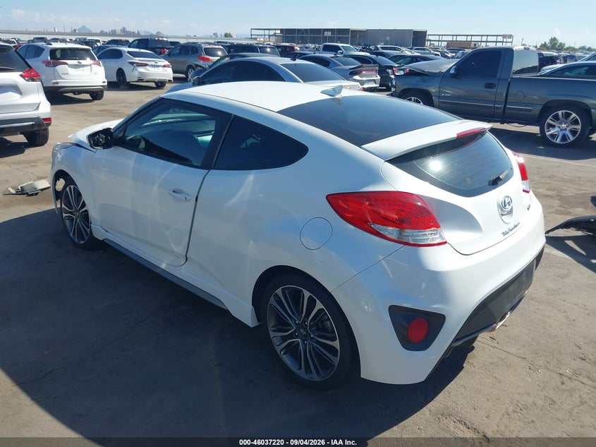 Vin: kmhtc6ae3gu265916, lot: 46536639, hyundai veloster turbo r-spec 20163