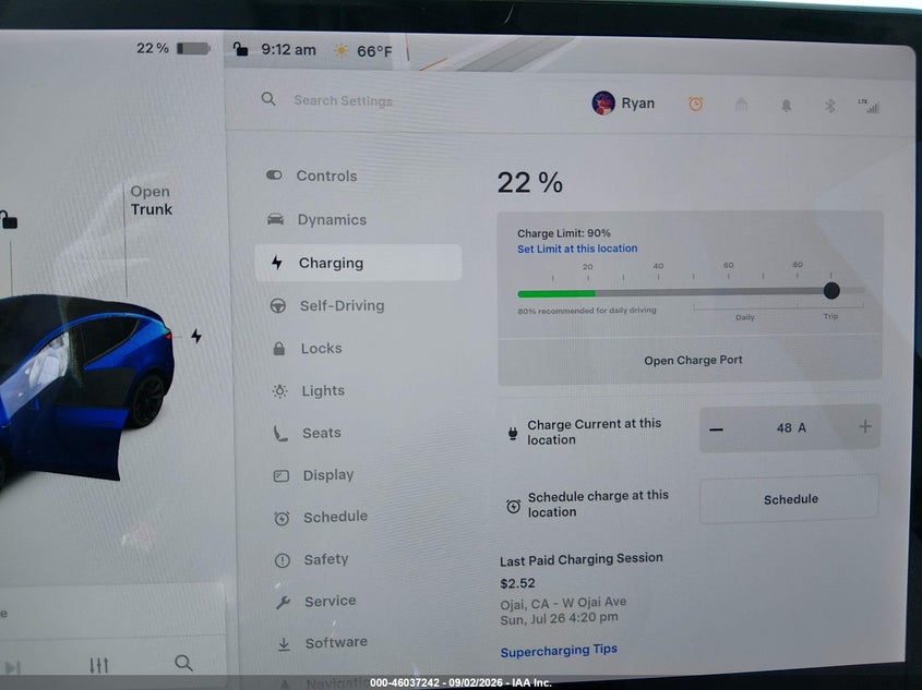 TESLA MODEL Y 2021 VIN 5YJYGDEE6MF212824