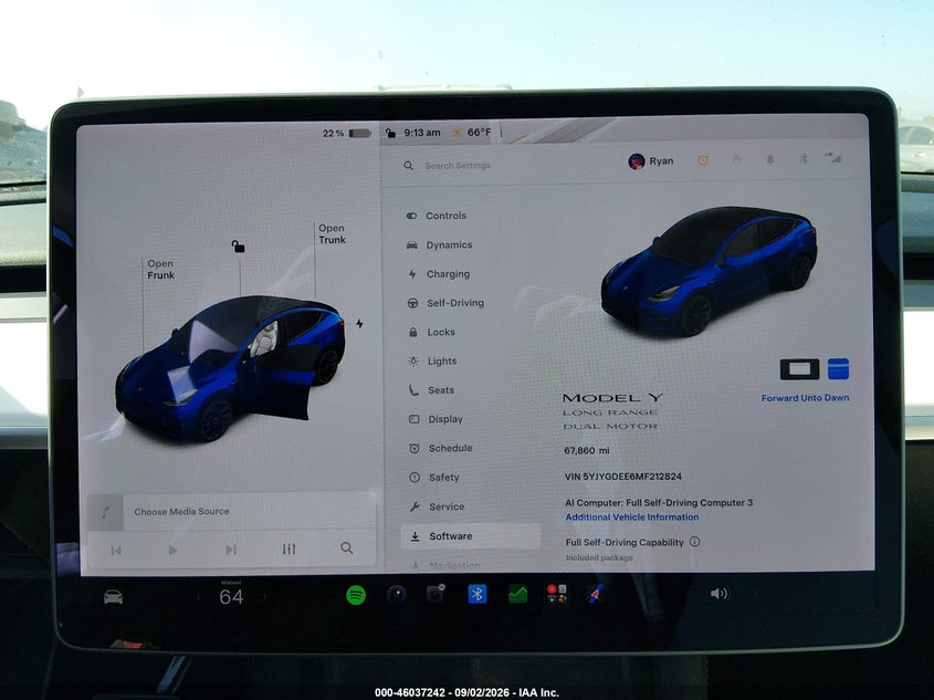 TESLA MODEL Y 2021 VIN 5YJYGDEE6MF212824