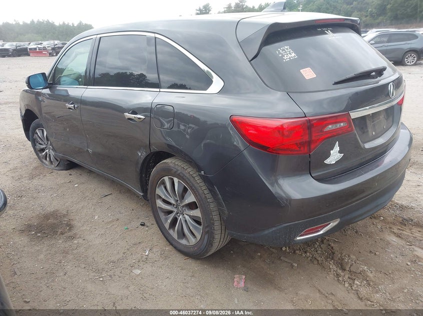 Vin: 5fryd4h4xgb018330, lot: 46536693, acura mdx technology   acurawatch plus packages/technology package 20163