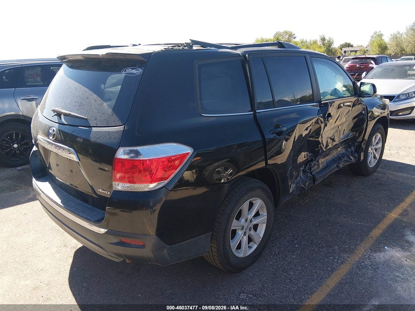 Vin: 5tdbk3eh0cs167768, lot: 46536896, toyota highlander se v6 20124