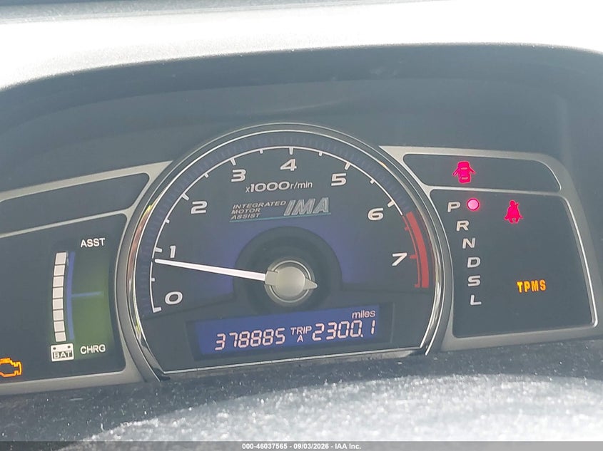 2009 HONDA CIVIC HYBRID auction photo 7