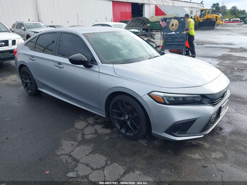 Vin: 2hgfe2f57nh602246, lot: 46537300, honda civic sport 2022 img_1