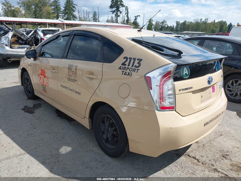 TOYOTA PRIUS 2012 VIN JTDKN3DU0C5459027