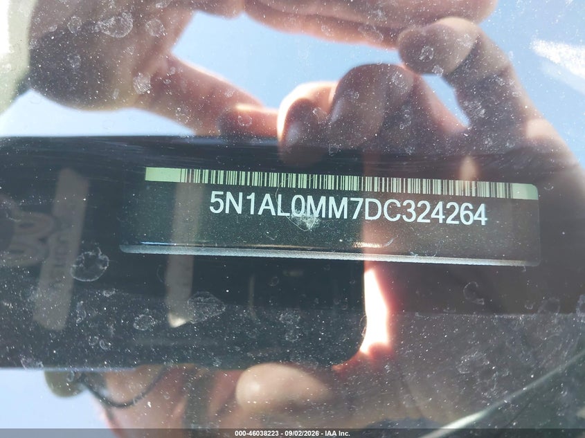 INFINITI JX35 2013 VIN 5N1AL0MM7DC324264