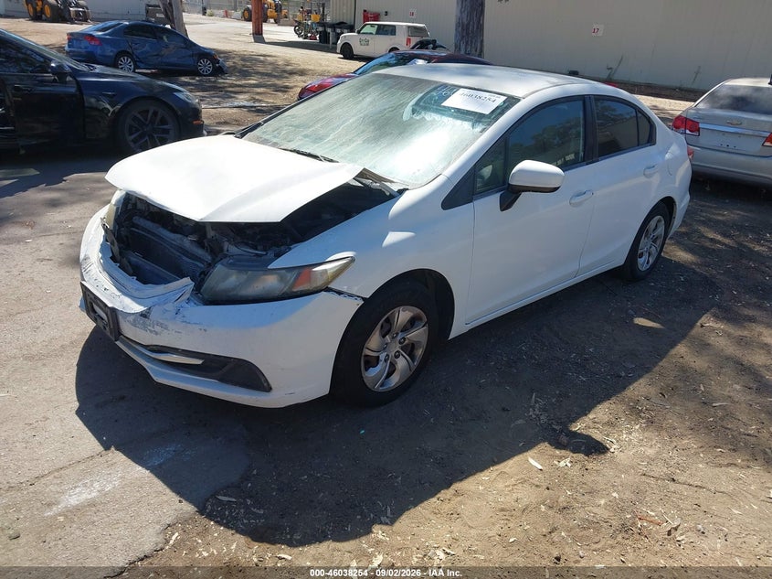 Vin: 19xfb2f58ee224733, lot: 46537673, honda civic lx 20142