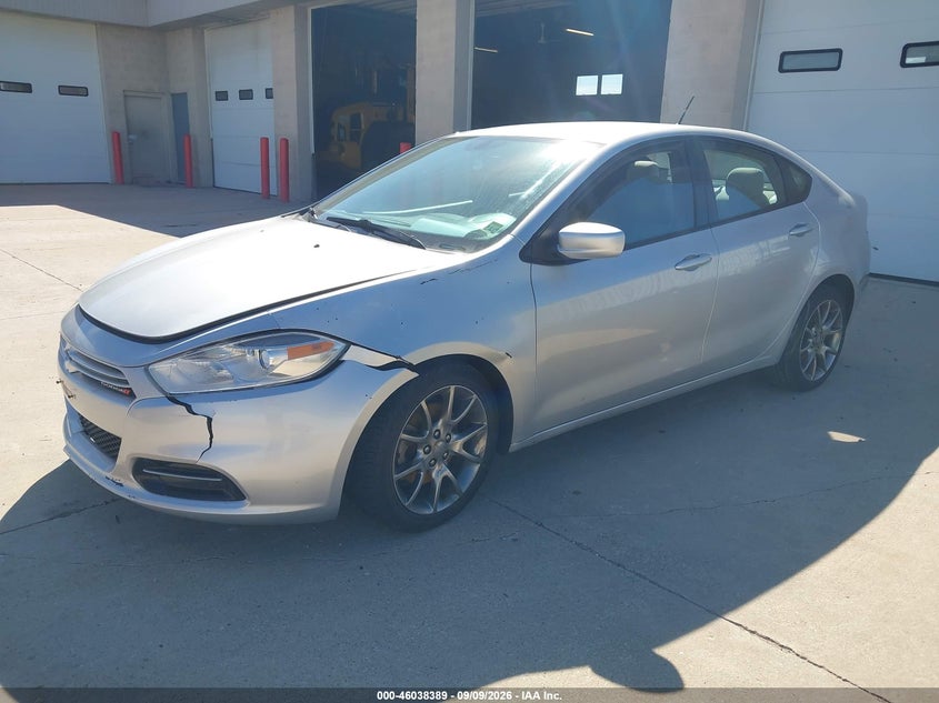 2013 Dodge Dart Sxt, Звичайний знос, IAAI, VIN 1C3CDFBA2DD285541 — фото 2