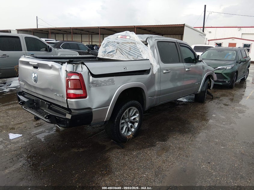 Vin: 1c6srfjt8ln191241, lot: 46537901, ram 1500 laramie  4x4 5'7 box 20204