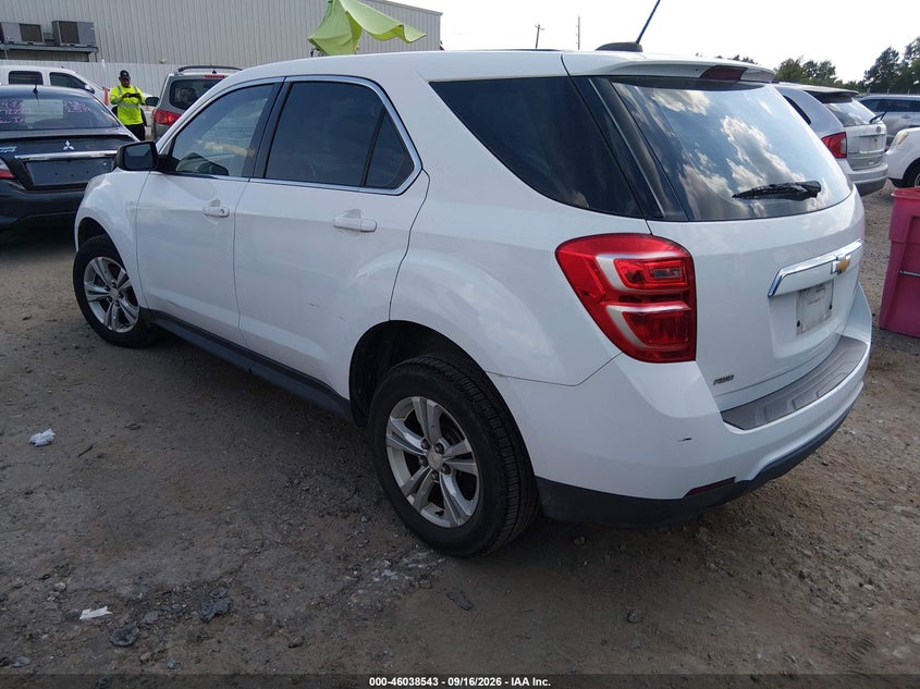 Vin: 2gnfleek0g6104585, lot: 46537998, chevrolet equinox ls 20163