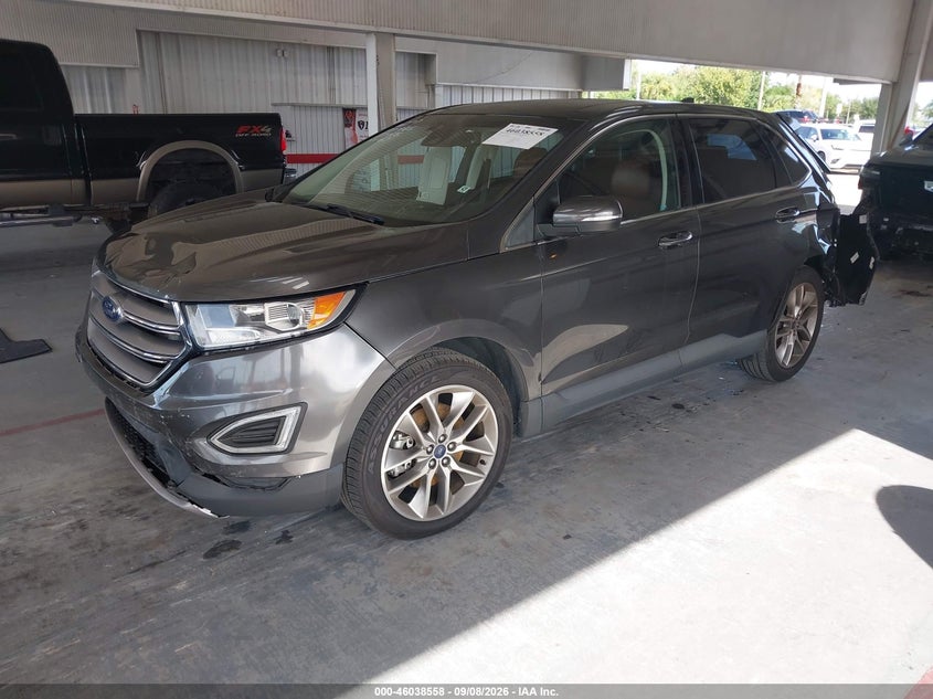 Vin: 2fmpk3k89jbb70592, lot: 46538013, ford edge titanium 20182