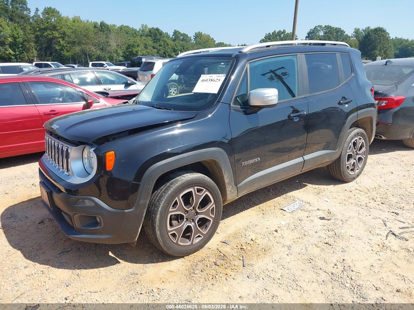 Vin: zaccjbdb4hpf13839, lot: 46538080, jeep renegade limited 4x4 20172