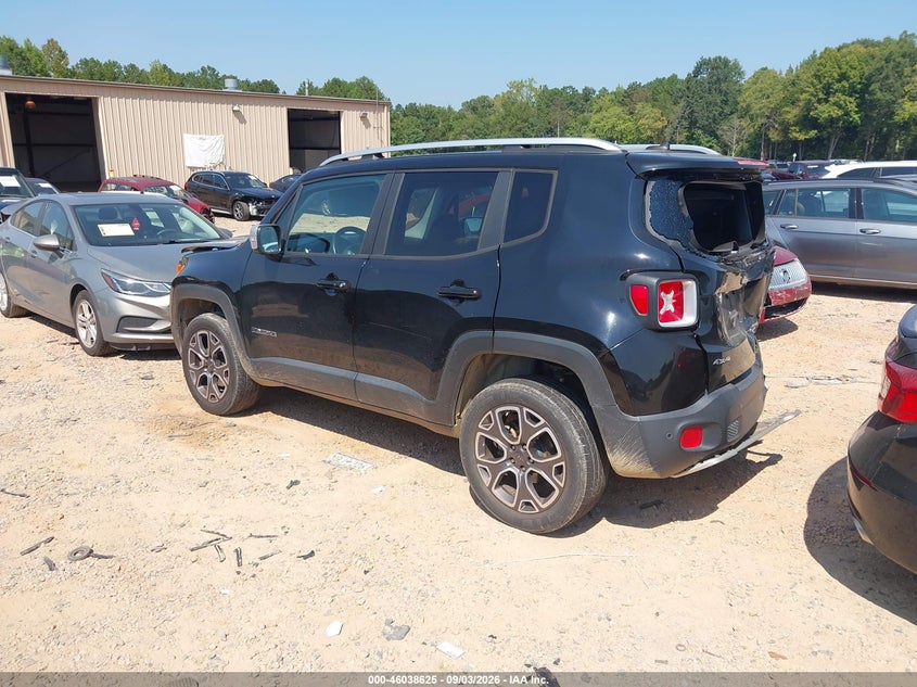 Vin: zaccjbdb4hpf13839, lot: 46538080, jeep renegade limited 4x4 20173