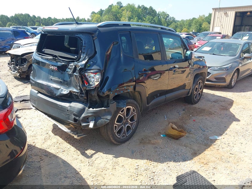 Vin: zaccjbdb4hpf13839, lot: 46538080, jeep renegade limited 4x4 20174
