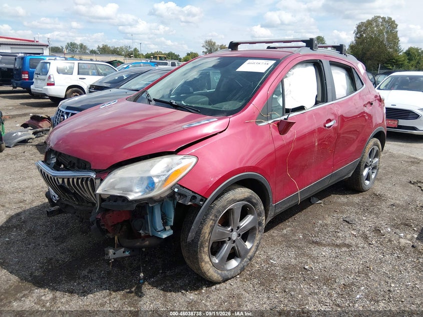 Vin: kl4cjcsbxdb183406, lot: 46538193, buick encore leather 20132