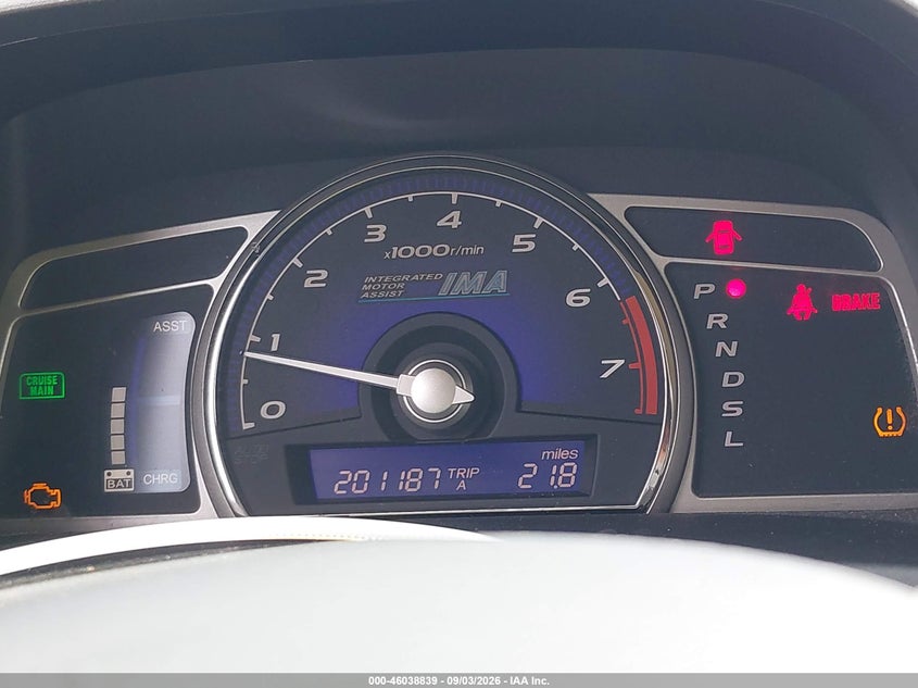 2010 HONDA CIVIC HYBRID auction photo 7