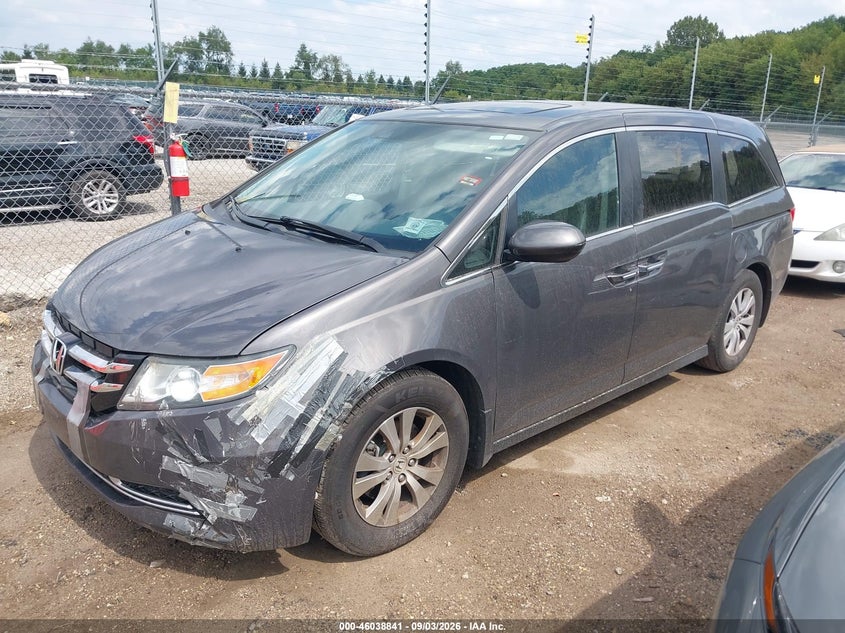 Vin: 5fnrl5h62fb033676, lot: 46538296, honda odyssey ex-l 20152