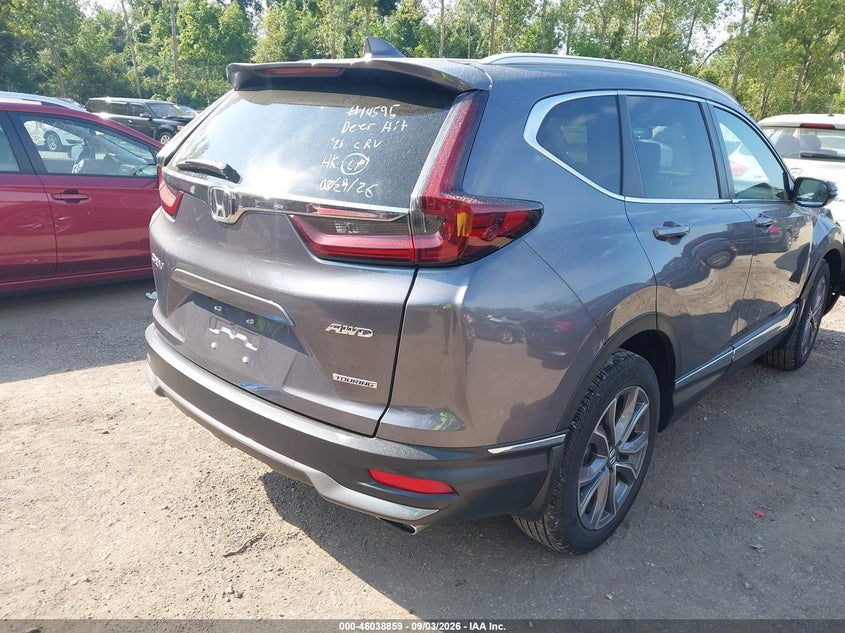 Vin: 5j6rw2h91ml014508, lot: 46538314, honda cr-v awd touring 20214