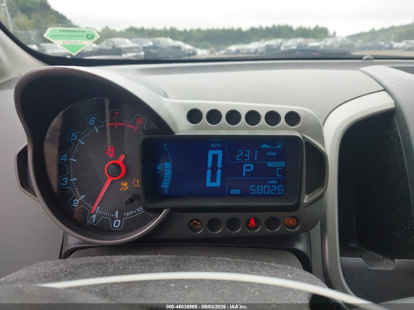 CHEVROLET SONIC 2013 VIN 1G1JC5SG7D4255559