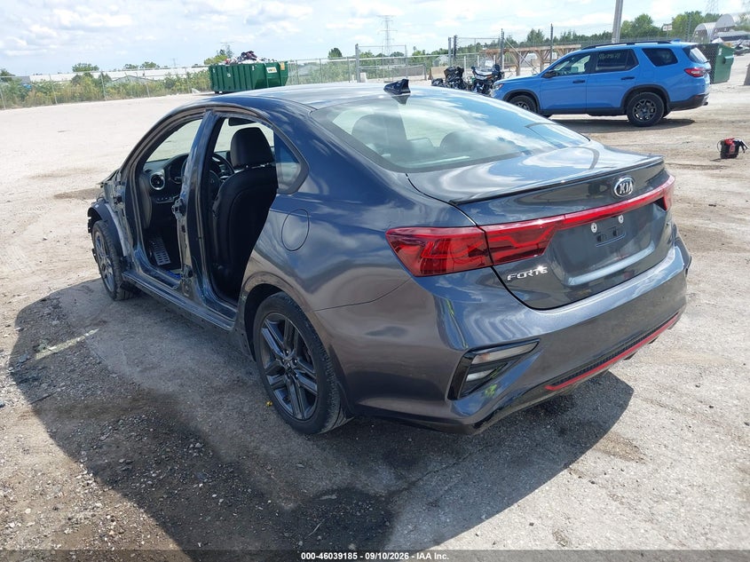 Vin: 3kpf34ad9me398901, lot: 46538640, kia forte gt-line 20213