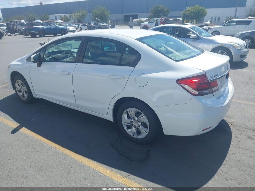 Vin: 2hgfb2f54eh503229, lot: 46538881, honda civic lx 20143