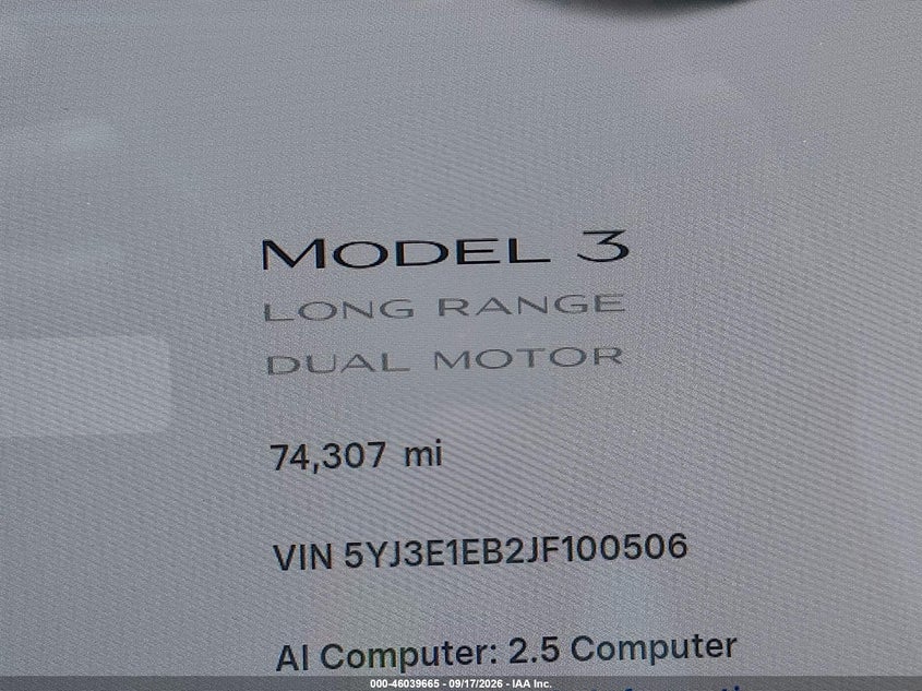 2018 TESLA MODEL 3 LONG RANGE/PERFORMANCE · Фото 16