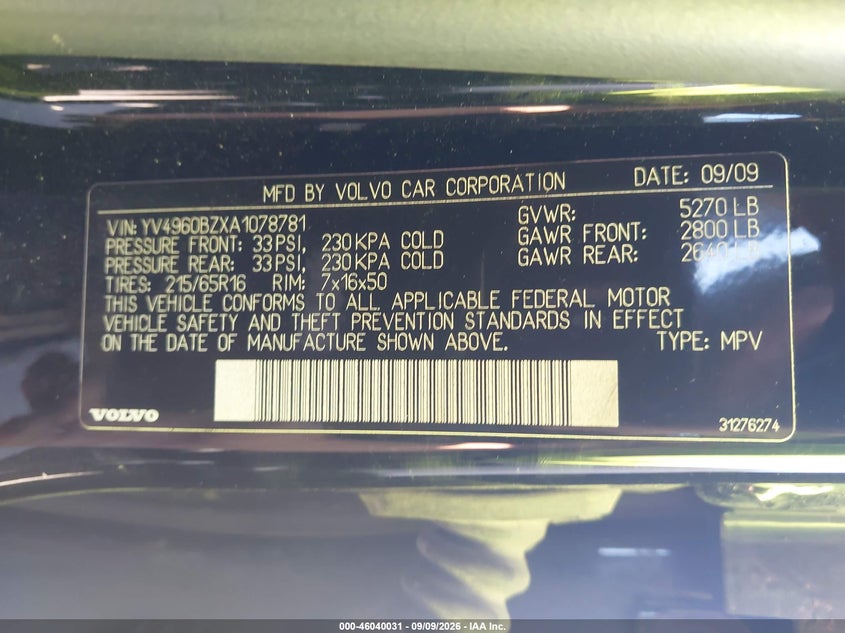 2010 VOLVO XC70 3.2 · Фото 9