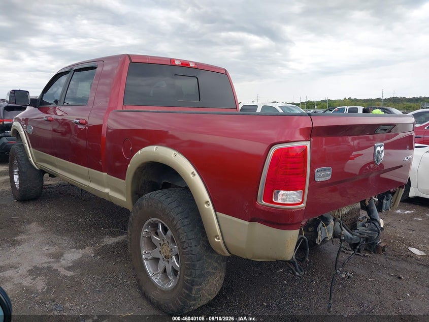 Vin: 3c6ur5pl7dg531340, lot: 46539563, ram 2500 laramie longhorn 20133