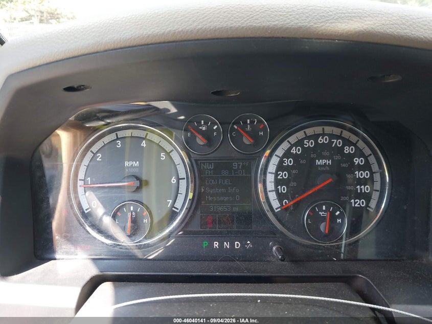 DODGE RAM 1500 2009 VIN 1D3HB18P19S796335