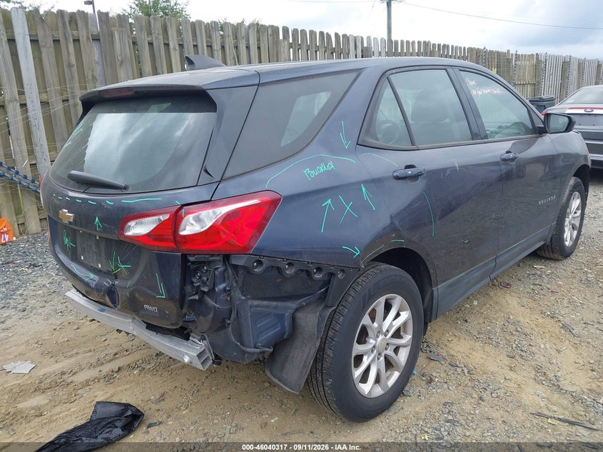 Vin: 3gnaxrevxjl370540, lot: 46539772, chevrolet equinox ls 20184