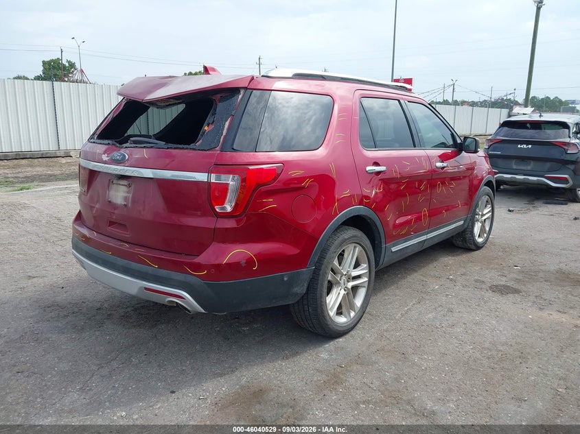 Vin: 1fm5k7f80hga98807, lot: 46539983, ford explorer limited 20174