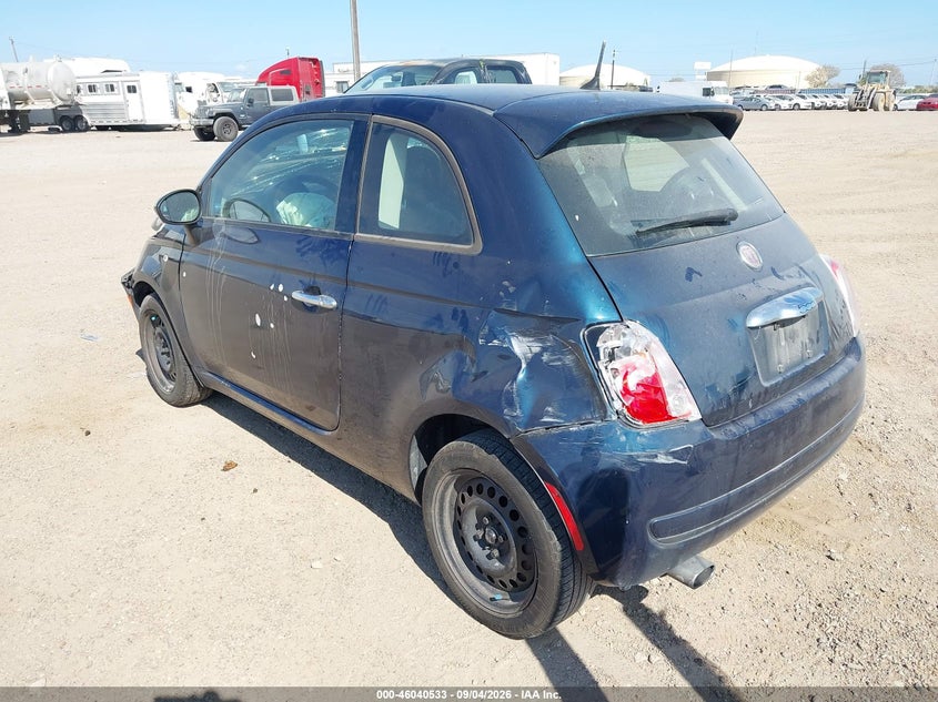 Vin: 3c3cffar3ft527929, lot: 46539988, fiat 500 pop 20153