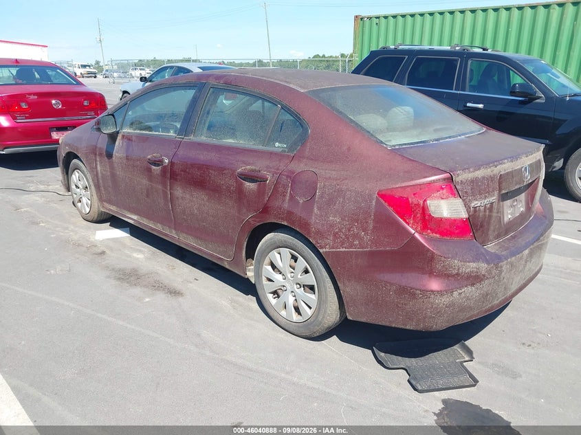 2012 HONDA CIVIC auction photo 3