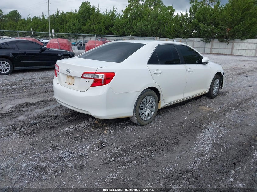 Vin: 4t4bf1fkxcr195741, lot: 46540443, toyota camry le 20124