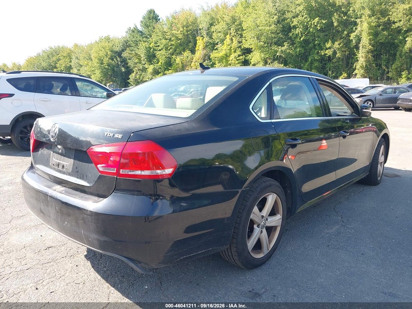 Vin: 1vwbn7a34dc061039, lot: 46540666, volkswagen passat 2.0l tdi se 20134