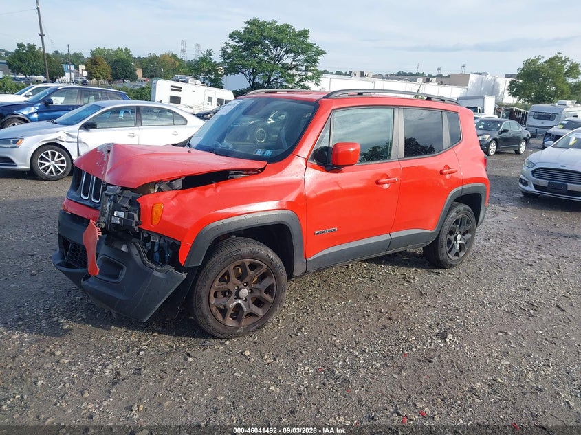 Vin: zaccjbbb8hpg28754, lot: 46540947, jeep renegade latitude 4x4 20172
