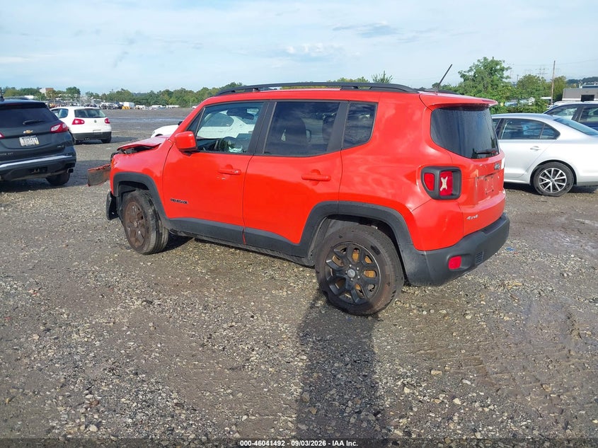 Vin: zaccjbbb8hpg28754, lot: 46540947, jeep renegade latitude 4x4 20173