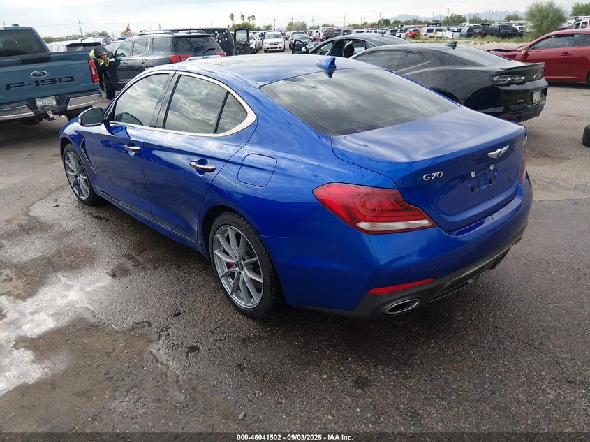 Vin: kmtg34le0lu053509, lot: 46540957, genesis g70 3.3t awd 20203