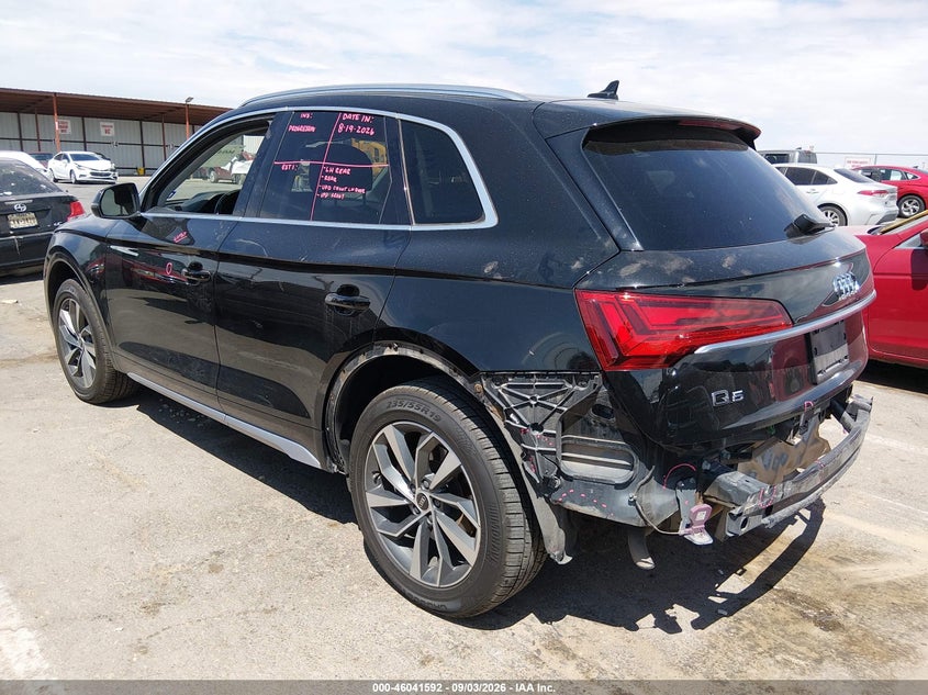 Vin: wa1baafy8m2016394, lot: 46541047, audi q5 premium plus 45 tfsi quattro s tronic 20213