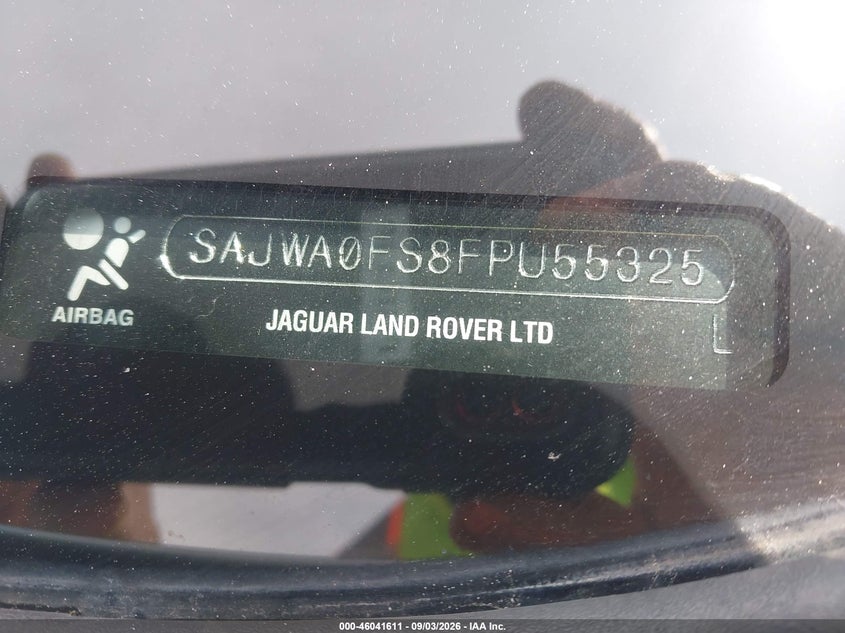 JAGUAR XF 2015 VIN SAJWA0FS8FPU55325