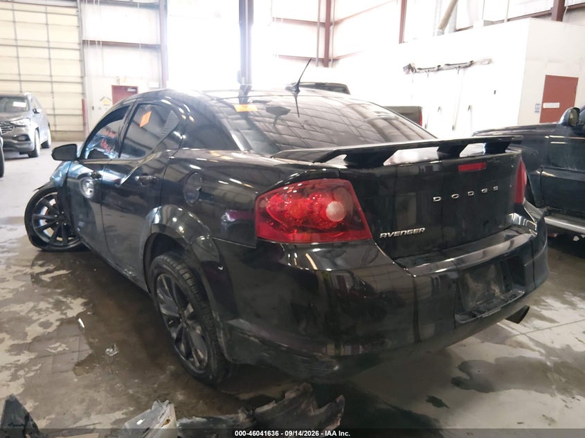 Vin: 1c3cdzcb4dn700961, lot: 46541091, dodge avenger sxt 20133