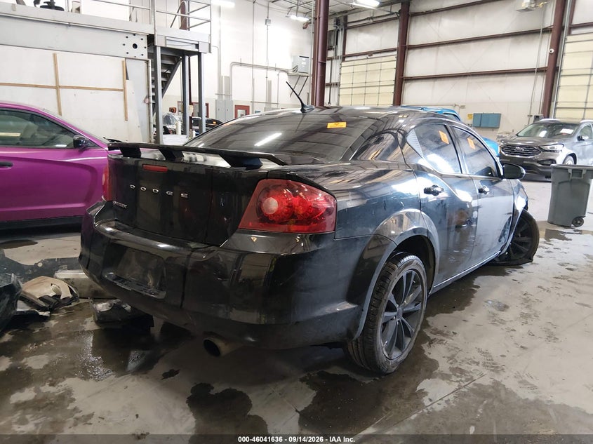Vin: 1c3cdzcb4dn700961, lot: 46541091, dodge avenger sxt 20134