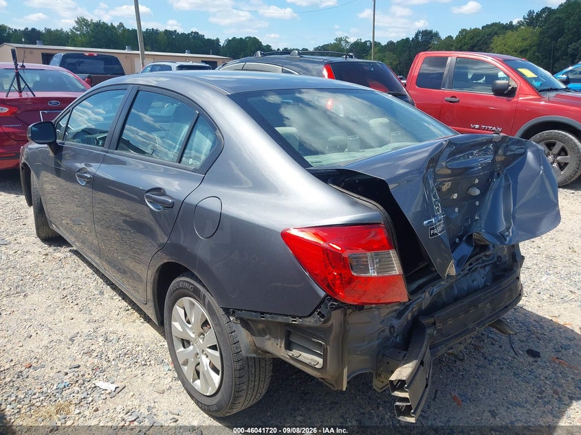 HONDA CIVIC 2012 VIN 19XFB2F59CE099707