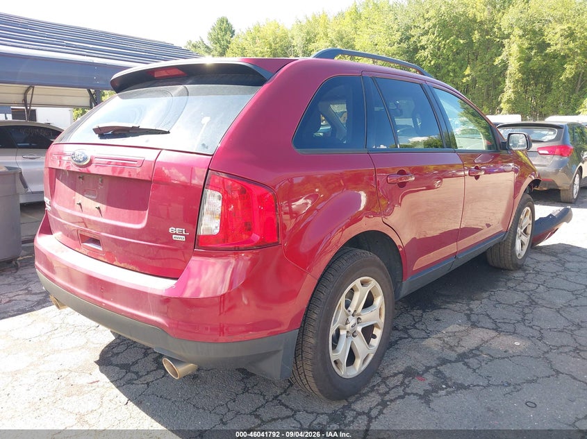 Vin: 2fmdk4jc7dbb68651, lot: 46541247, ford edge sel 20134